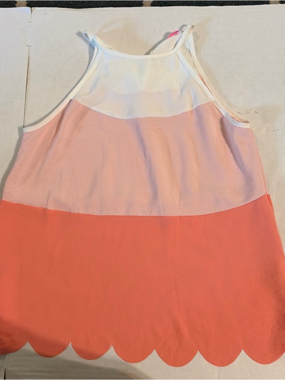 Pink Lily Cream Top with Pink Logo Label